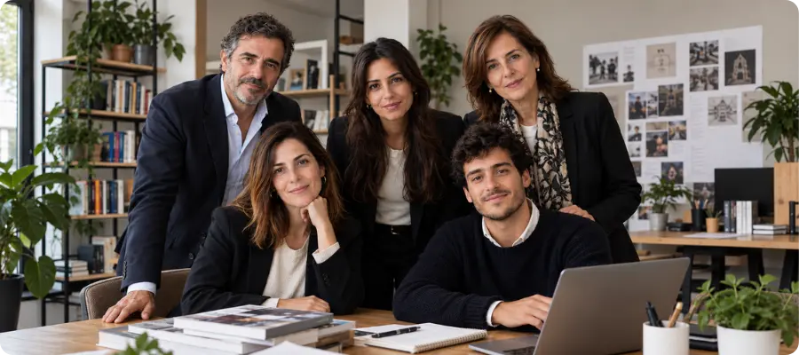 Equipo editorial al completo en una foto de grupo